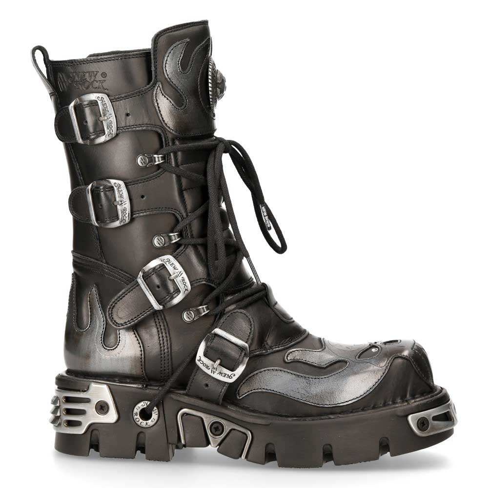 New Rock - M-107-S2 Laarzen - Zwart/Grijs